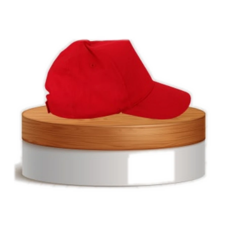 Structured cotton cap — red — image 1 of 1