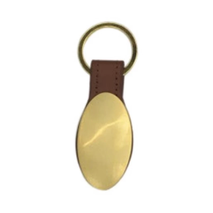 Oval brass keychain — image 1 of 1