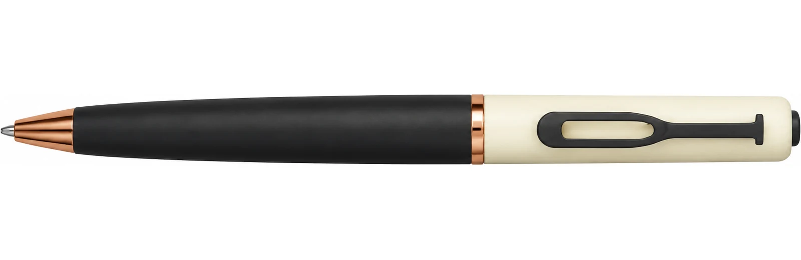 Black pen with silver oval clip — image 1 of 1